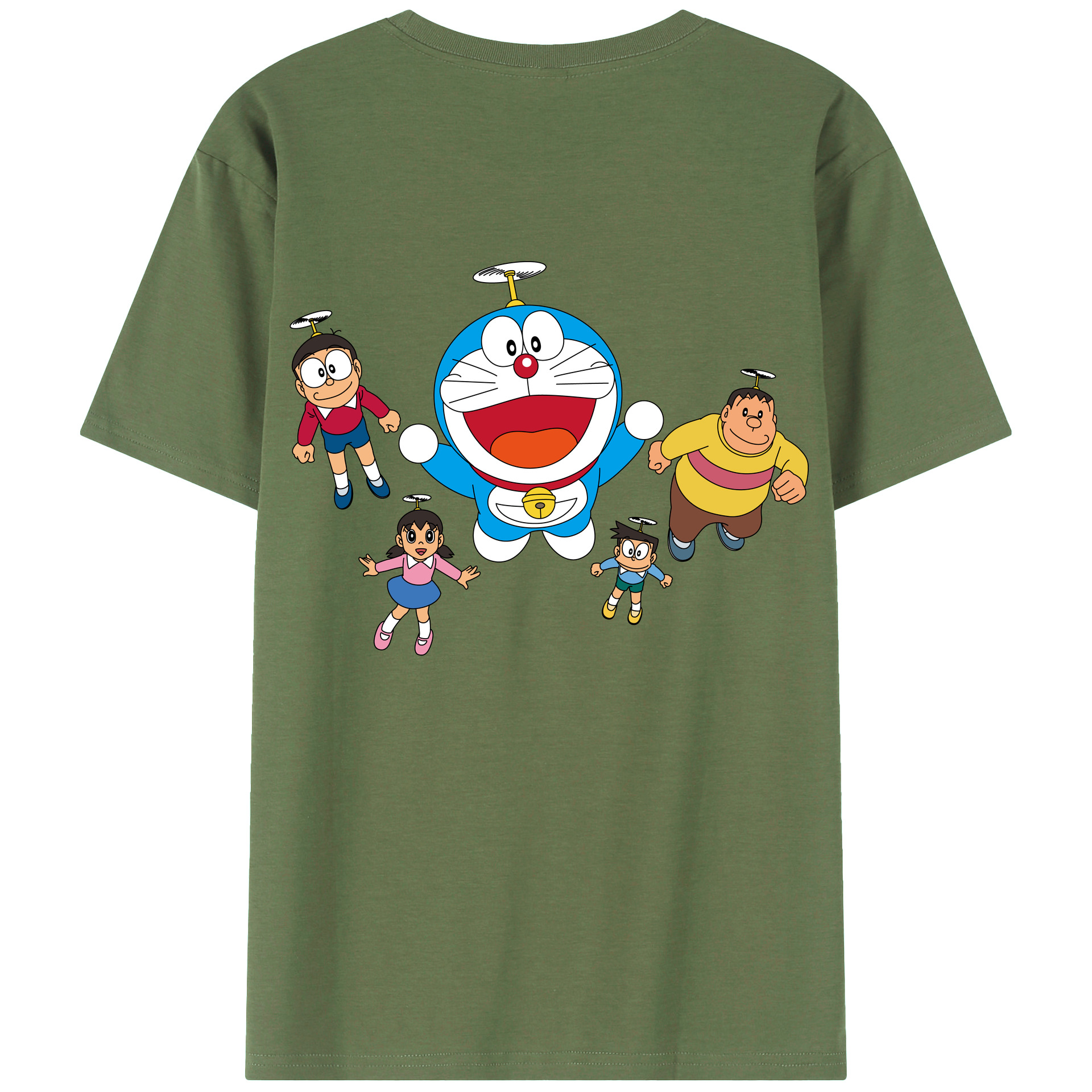 （画像用） ドラえもん 骨川 スネ夫 Doraemon Honekawa Suneo 綿100％ メンズ半袖Tシャツ（バックプリント） 通気性
